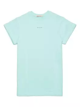 Платье-футболка с логотипом Marni Kids, синий