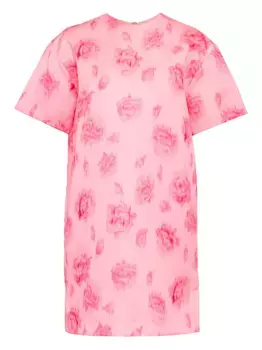 Платье-футболка с принтом роз MSGM