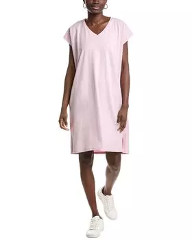 Платье-футболка с V-образным вырезом EILEEN FISHER, фиолетовый