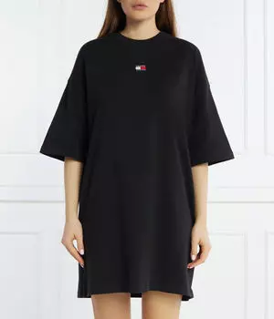 Платье-футболка женское Tommy Jeans хлопковое, черный