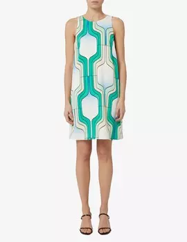 Платье-футляр Agordo с цветным принтом Marella, зеленый