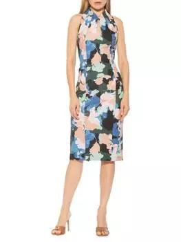 Платье-футляр Alexia Admor Hailey с высоким вырезом, мультиколор