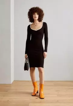 Платье-футляр Anna Field, черный/белый