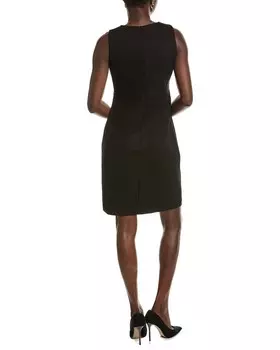 Платье-футляр Anne Klein со складками по бокам, черный