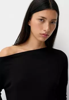 Платье-футляр ASYMMETRIC Bershka, черный деним