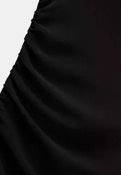 Платье-футляр ASYMMETRIC, MIDI PULL&BEAR, черный