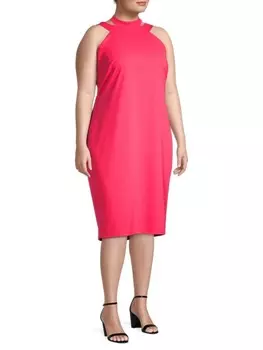 Платье-футляр Bebe плюс, розовый