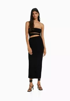 Платье-футляр Bershka, черный