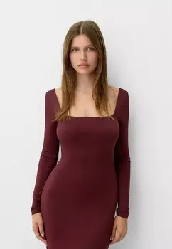 Платье-футляр Bershka, темно-красный