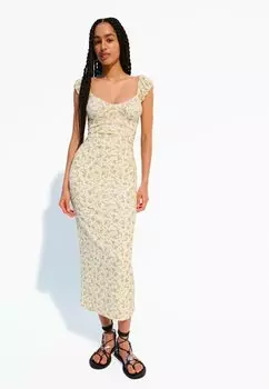 Платье-футляр Bershka, желтый