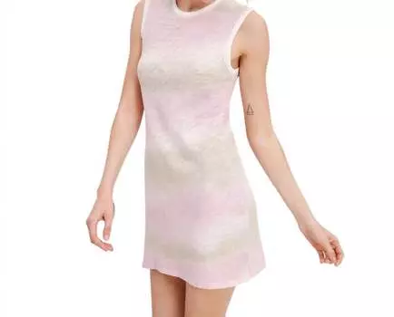 Платье-футляр без рукавов из толстого джерси в полоску с акварельным рисунком ATM, цвет watercolor stripe