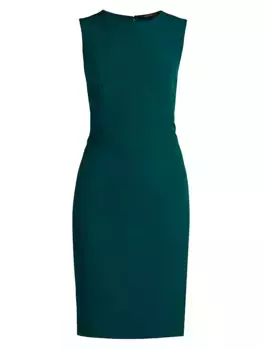 Платье-футляр без рукавов Meridian Milano из твила Kobi Halperin, цвет sea moss