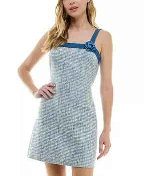 Платье-футляр без рукавов с пайетками и букле для юниоров City Studios, синий