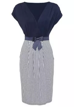 Платье-футляр bonprix, синее