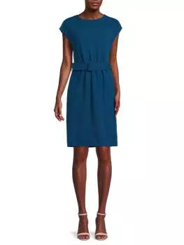 Платье-футляр Calvin Klein с поясом, синий