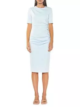 Платье-футляр Cateleya Alexia Admor с драпировкой, светло-голубой