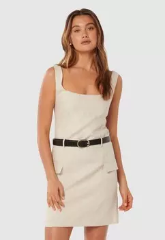 Платье-футляр CHARLIE BELTED MINI Forever New, кремовый