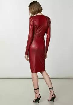 Платье-футляр COATED SHEATH Patrizia Pepe, марсианский красный