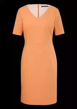 Платье-футляр Comma с V-образным вырезом, цвет Orange
