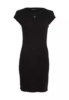 Платье-футляр, длина до колена, короткий рукав, для женщин TOMMY Jeans, цвет Bds Black