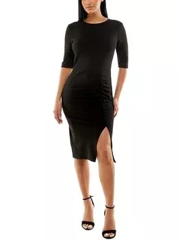 Платье-футляр для женщин Juniors из полиэстера с оборками B. Darlin, черный