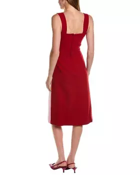 Платье-футляр Dolce & Gabbana из смесовой шерсти, розовый