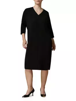 Платье-футляр Dorothy с V-образным вырезом Marina Rinaldi, Plus Size, черный