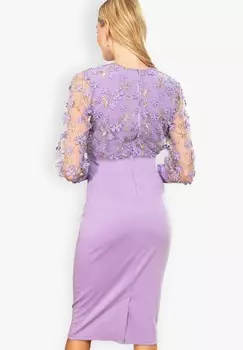 Платье-футляр EMBROIDERED EMMA HotSquash, сиреневый