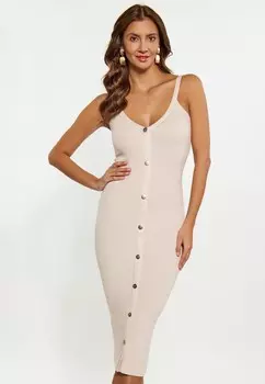 Платье-футляр faina, бежевый