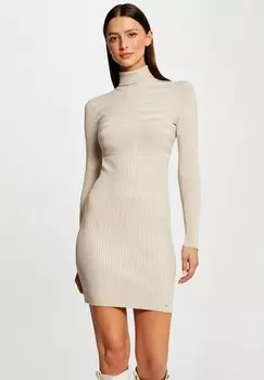 Платье-футляр Fitted For Turtleneck Morgan, бежевый