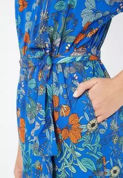 Платье-футляр Fluido Estampado Con SENSE, синее