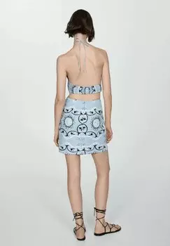 Платье-футляр Frame Mango, синее