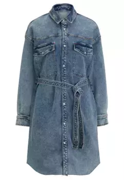 Платье-футляр gesalia приталенного кроя Hugo, синий