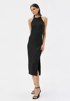 Платье-футляр HALTER NECK MIDI WEAR SLIT Koton, черный