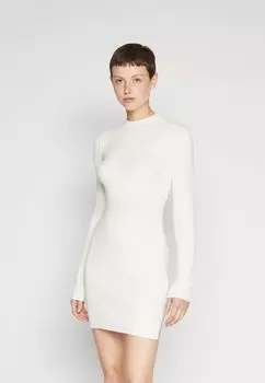 Платье-футляр Hollister Co. ПЛАТЬЕ-СВИТЕР С МОКНЕКОМ, БЕЛЫЙ