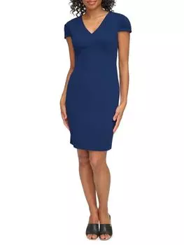 Платье-футляр из крепа Missy Scuba Dkny, цвет Coastal Blue