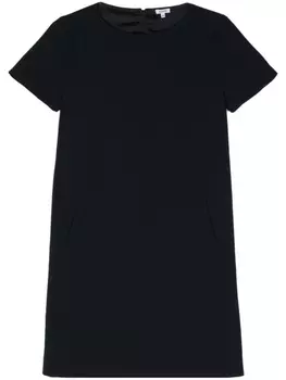 Платье-футляр из крепа с круглым вырезом ASPESI, синий