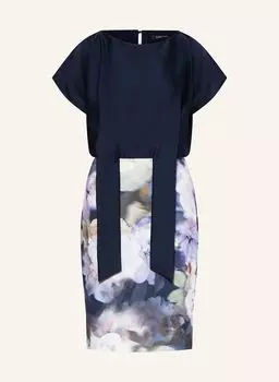 Платье-Футляр из микса материалов Swing, мультиколор