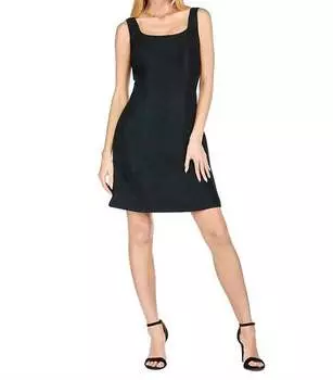 Платье-футляр из твида черного цвета Jade