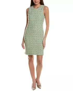 Платье-футляр из твида St. John, синий