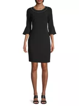 Платье-футляр Karl Lagerfeld Paris с расклешенными рукавами, черный