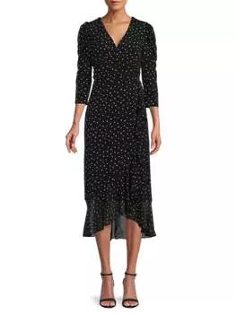 Платье-футляр Karl Lagerfeld Paris в горошек, черный/белый