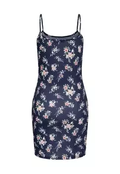 Платье-футляр KURZES TRGER MIT BLUMEN PRINT Cloud 5ive, темно-синий