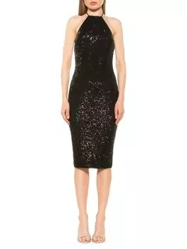 Платье-футляр Letitia с пайетками Alexia Admor, черный