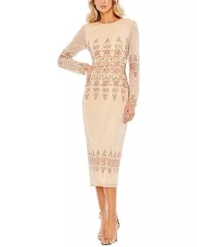 Платье-футляр Mac Duggal, персиковый