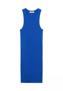 Платье-футляр Mango, неоновый синий