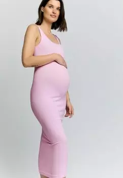 Платье-футляр MATERNITY SQUARE NECK SEAMLESS Next, фуксия
