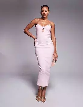 Платье-футляр мидакси Vesper Strappy в румянах