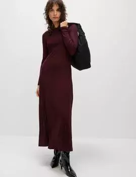 Платье-футляр миди из сетчатого джерси Marks & Spencer, цвет Dark grape