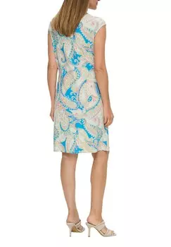 Платье-футляр MIT ALL-OVER-PRINT s.Oliver BLACK LABEL, кремовый